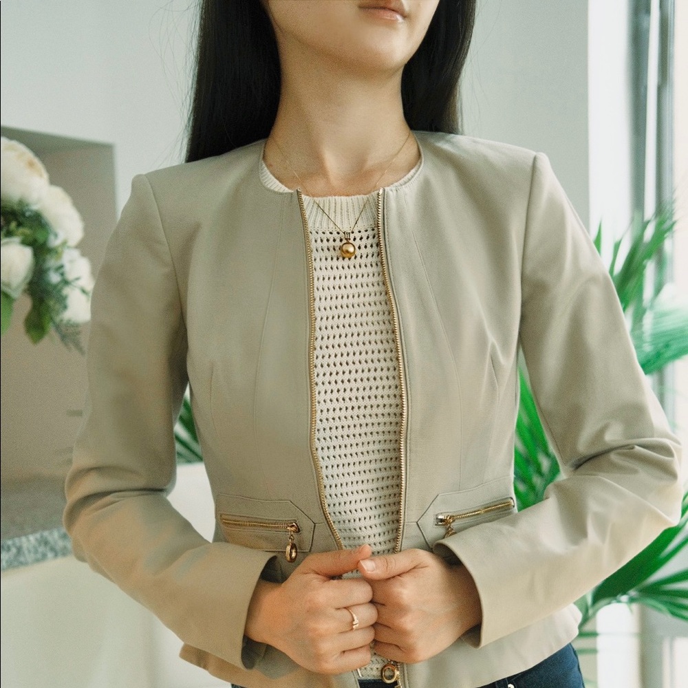 Calvin Klein Beige Blazer (Sz 2)